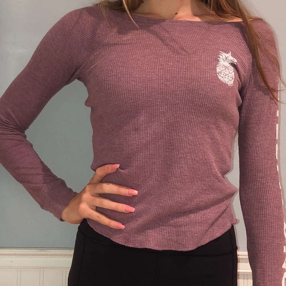 purple billabong long sleeve tee
